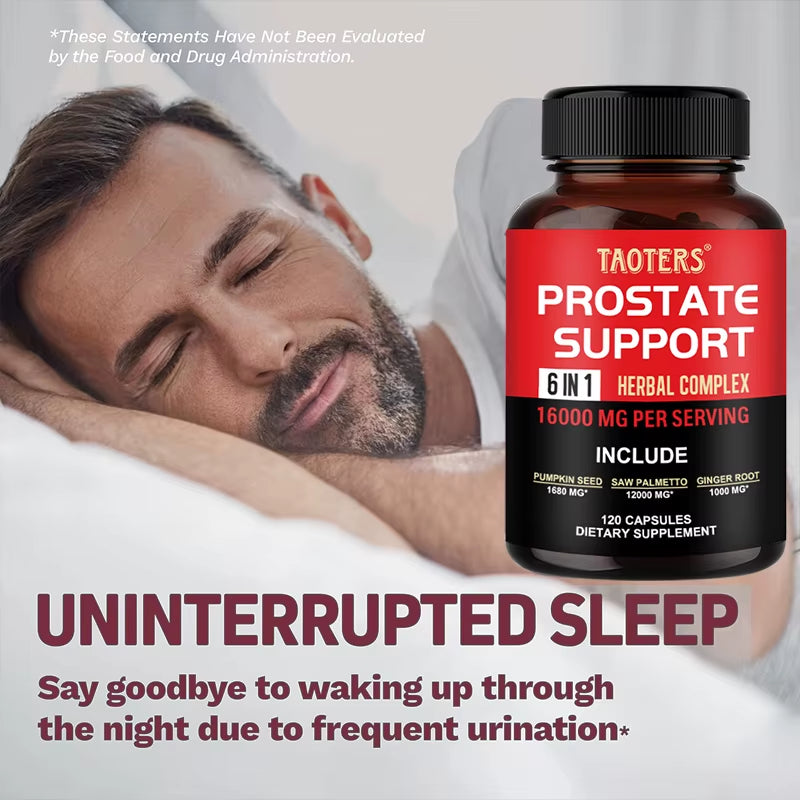 Saw Palmetto Capsules with Ginger Root - Prostate Health Hair Supplement Urinary Health